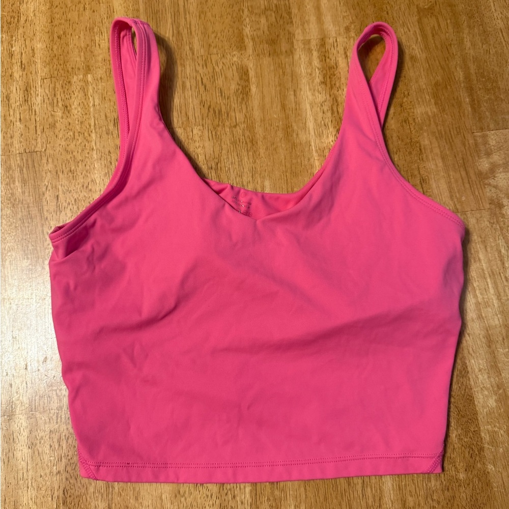 Pink Tank with Built In Bra